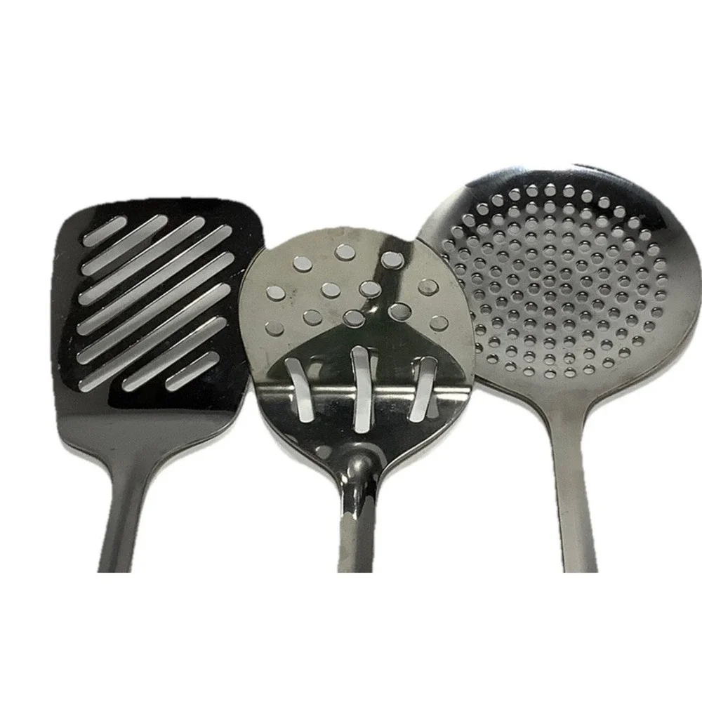 3 Pieces Kitchen‎ Cooking Utensils Set Stainless Steel Spoons Spatula Rice Spoon